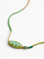 Vintage Green Spindle Bead Necklace Multi from Blythe Bruckner at Couverture & The Garbstore detail
