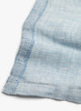 Kaksin Linen Blanket white blue LAPUAN_Fabric_Detail at Couverture & The Garbstore