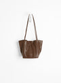 The Relaxed Leather Basket Bag from Modern Weaving comes in Cognac at Couverture & The Garbstore
front