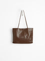 The Narrow Oval Tote from Modern Weaving comes in Cognac at Couverture & The Garbstore
front 
