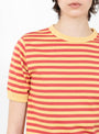 Striped Binder Short Sleeve T-Shirt Yellow from BEAMS BOY at Couverture & The Garbstore
model detail