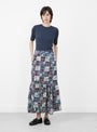 Boy Patchwork Skirt Blue Multi from BEAMS BOY at Couverture & The Garbstore
model front 