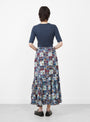 Boy Patchwork Skirt Blue Multi from BEAMS BOY at Couverture & The Garbstore
model back