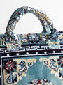 The Poly Cotton Rug Bag from PUEBCO comes in Blue at Couverture & The Garbstore handle