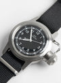 Naval MIL04SV USN Buships Watch Silver & Black from Naval Watch Co. at Couverture & The Garbstore detail