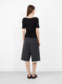 The Flatlock Raglan T-Shirt from mfpen comes in Black Rib at Couverture & The Garbstore
model back