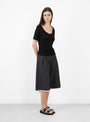 The Flatlock Raglan T-Shirt from mfpen comes in Black Rib at Couverture & The Garbstore
model side
