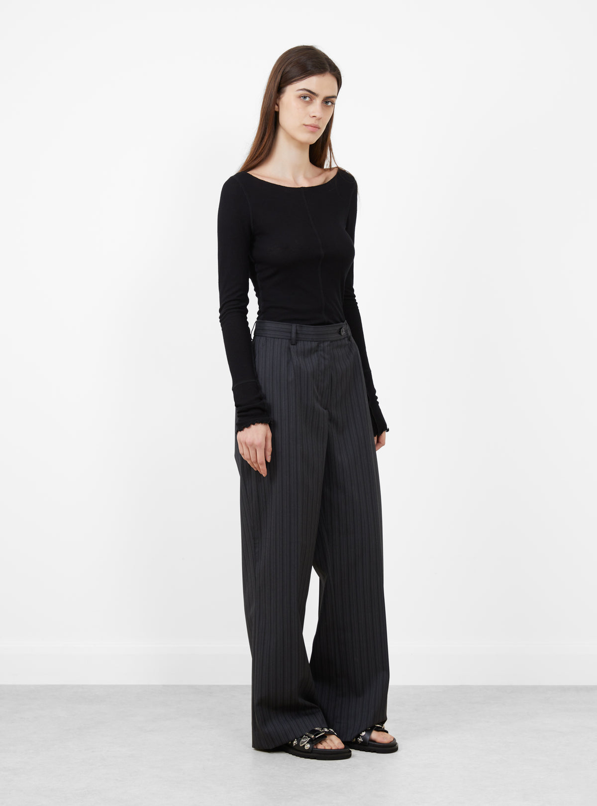 Primary Trousers Wide Grey Double Stripe by mfpen | Couverture 