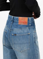 Selvedge Denim Narrow Straight Cut Dark Distress