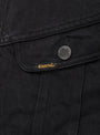 14oz Denim Westerner Jacket Black KAPITAL (pocket close up) at Couverture & The Garbstore