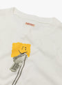 Jersey Peckish Dog Tag Crew T-Shirt White KAPITAL (collar close up) at Couverture & The Garbstore