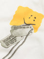 Jersey Peckish Dog Tag Crew T-Shirt White KAPITAL (print close up) at Couverture & The Garbstore