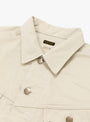 Vintage Satin Westerner Jacket Ecru KAPITAL (collar close up) at Couverture & The Garbstore