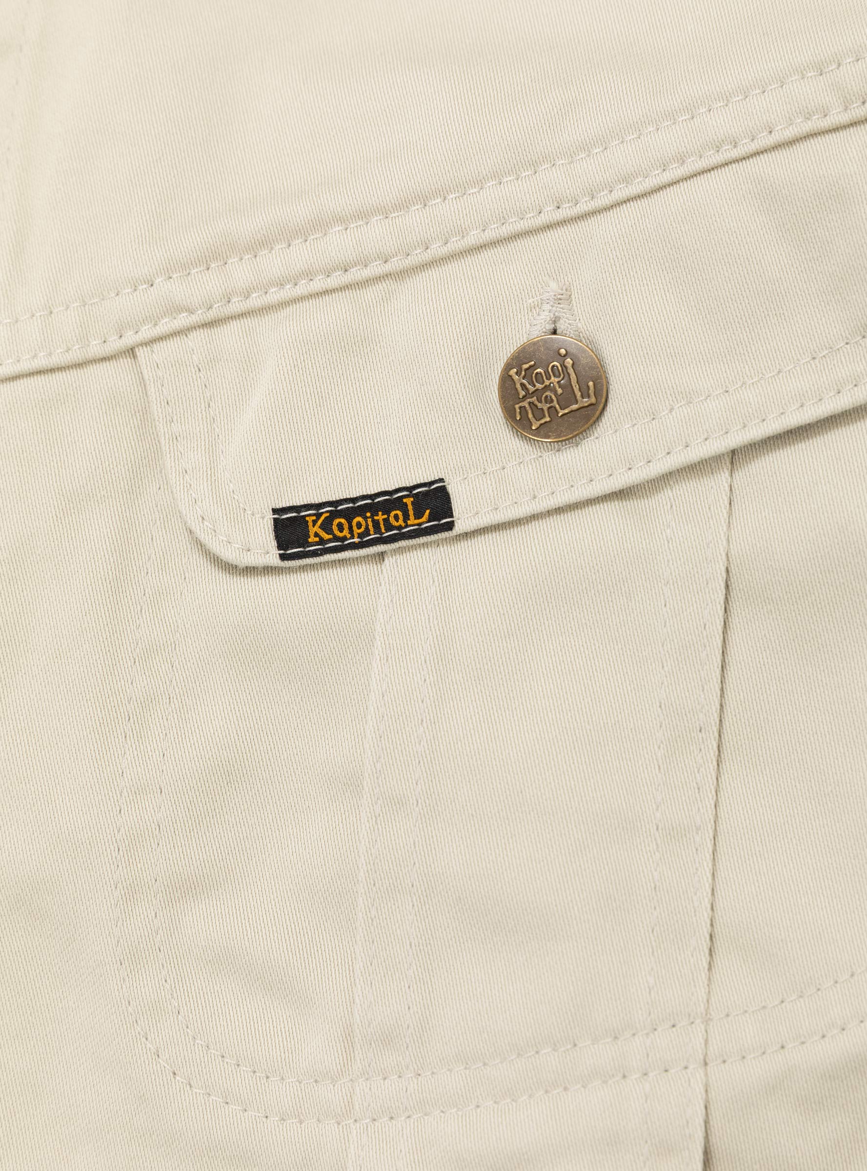 Vintage Satin Westerner Jacket Ecru KAPITAL (pocket close up) at Couverture & The Garbstore