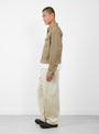 Vintage Satin Club Baggy 5P Pants Ecru KAPITAL (model side) at Couverture & The Garbstore