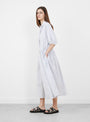 The Claire De Lune Dress Navy and Snow Stripe from A'Court at Couverture & The Garbstore
model side