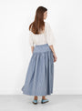 The La Jupe Skirt Chambray Stripe from A'Court at Couverture & the Garbstore
model back
