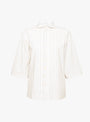 The Jane Blouse Cream with Pencil Stripe from A'Court at Couverture & The Garbstore
front  
