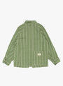 Linen Phillies Stripe Coverall Khaki KAPITAL (back) at Couverture & The Garbstore