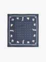 The Rice Seeding Fastcolour Selvedge Bandana from Kapital comes in Navy at Couverture & The Garbstore
front 