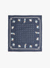 The Rice Seeding Fastcolour Selvedge Bandana from Kapital comes in Navy at Couverture & The Garbstore
front 