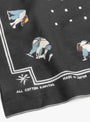 The Rice Seeding Fastcolour Selvedge Bandana from Kapital comes in Black at Couverture & The Garbstore detail 