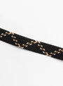 Stretch Mesh Atlas Buckle Belt-Black-KAPITAL at Couverture & The Garbstore Strap Detail