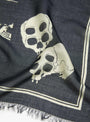 Kayo Hueso Rayon Fringed Stole Black KAPITAL (fringe detail) at Couverture & The Garbstore