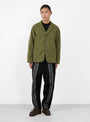The Rip-Stop Hospital Jacket from Kapital comes in Khaki at Couverture & The Garbstore
model front 