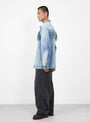 The 11.5oz Denim Fringe Coverall from Kapital comes in Blue at Couverture & The Garbstore
side model