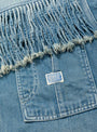 The 11.5oz Denim Fringe Coverall from Kapital comes in Blue at Couverture & The Garbstore fringe 