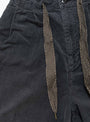 14W Corduroy Centre Pleat Easy Trouser from Kapital comes in Black at Couverture & The Garbstore
detail