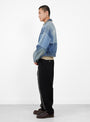 12oz Yagasuri Jacquard Denim Nime Pants from Kapital come in Black at Couverture & The Garbstore
model side