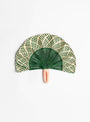 The Toquilla Frilly Hand Fan from CORO CORA comes in Green at Couverture & The Garbstore
front