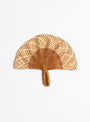 The Toquilla Frilly Hand Fan from CORO CORA comes in Brown at Couverture & The Garbstore
front 