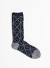 The 84 Yarns Sashiko Socks Navy from Kapital at Couverture & The Garbstore
front 