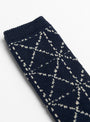 The 84 Yarns Sashiko Socks Navy from Kapital at Couverture & The Garbstore detail