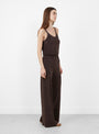 The Elma Jumpsuit Truffle from Suzie Kondi at Couverture & The Garbstore
model side