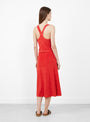The Sienna Midi Skirt Cherry from Suzie Kondi at Couverture & The Garbstore
model back