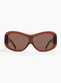 The Nina Sunglasses from DMY Studios come in Transparent Rust at Couverture & The Garbstore
front 