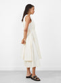 The Papery Layered Dress from 7115 by Szeki comes in Rice White at Couverture & The Garbstore
model side