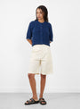 The Summer Shorts from 7115 by Szeki come in Rice White at Couverture & The Garbstore
model front