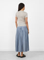 The Hannah Crew Neck T-Shirt in Beige from Malu at Couverture and The Garbstore model back 