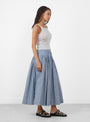 The Lola Cami Tank Sky in Grey from Malu at Couverture and The Garbstore model side