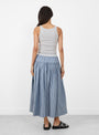 The Lola Cami Tank Sky in Grey from Malu at Couverture and The Garbstore model back 