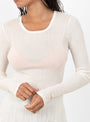 Zoe Crew Neck Long Sleeve T-Shirt White