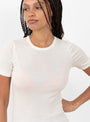 The Noa Crew Neck T-Shirt in White from Malu at Couverture and The Garbstore
model detail