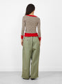 U-Neck Sweater Sand, Black and White from Meryll Rogge at Couverture & The Garbstore
model back