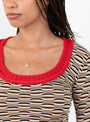 U-Neck Sweater Sand, Black and White from Meryll Rogge at Couverture & The Garbstore
model detail