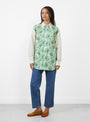 The Combo Classic Shirt with Formal Collar Green and Orange from Meryll Rogge at Couverture and The Garbstore
model front